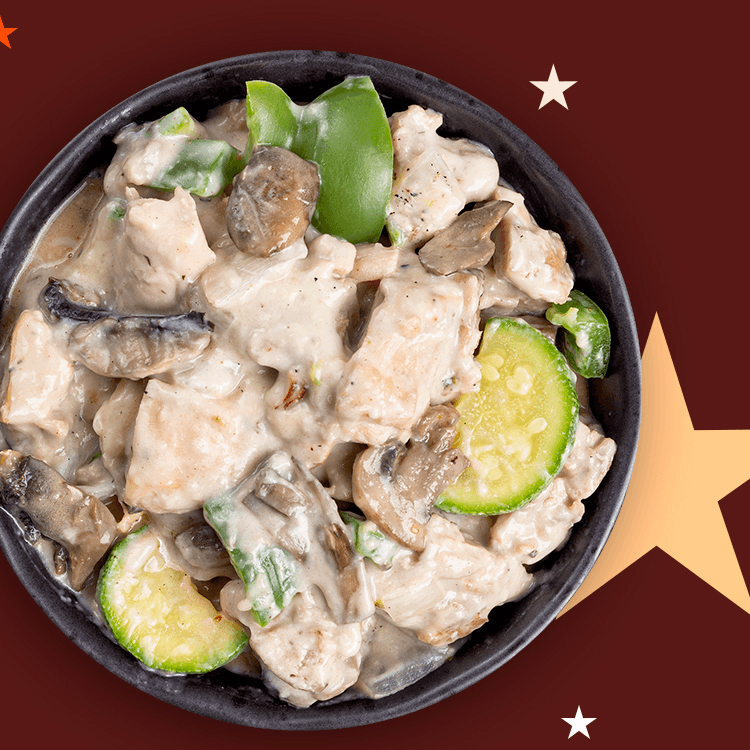 Pollo en champiñones