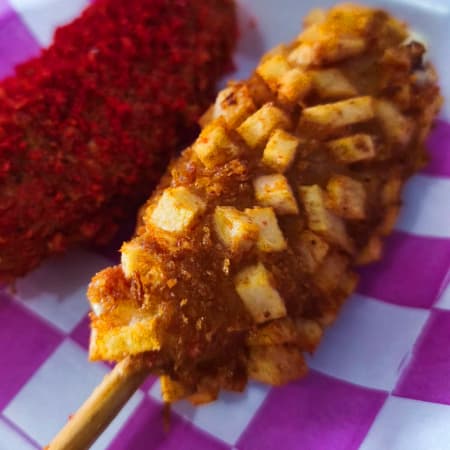 Banderilla Coreana Salchicha Papa