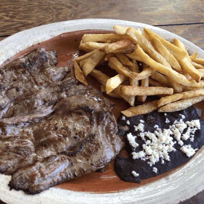 Arrachera con Enchiladas