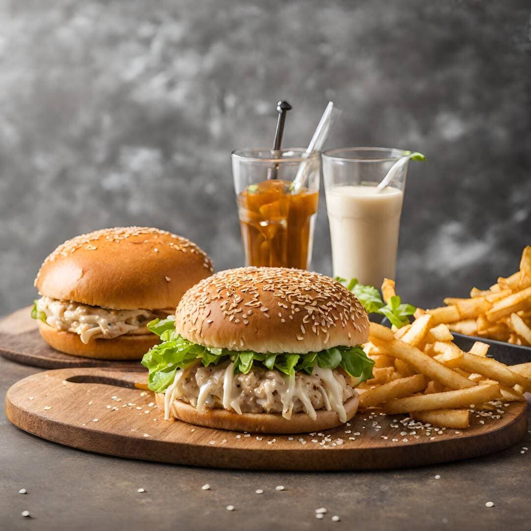 Hamburguesa Pollo Deshilachado