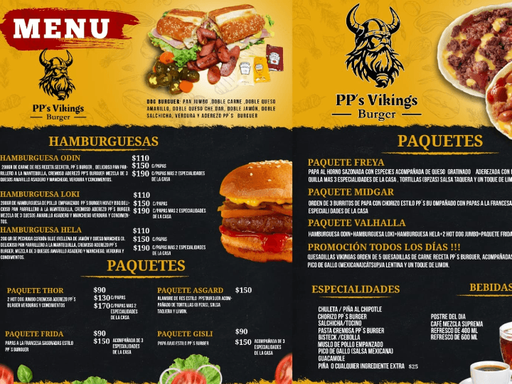 Pp's vikings burger