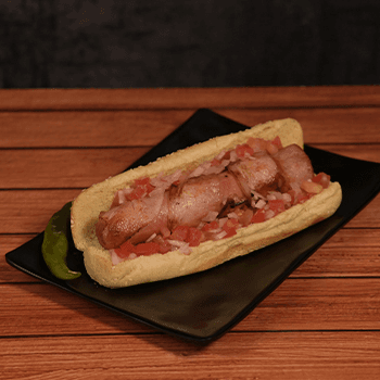 Hot dog con tocino