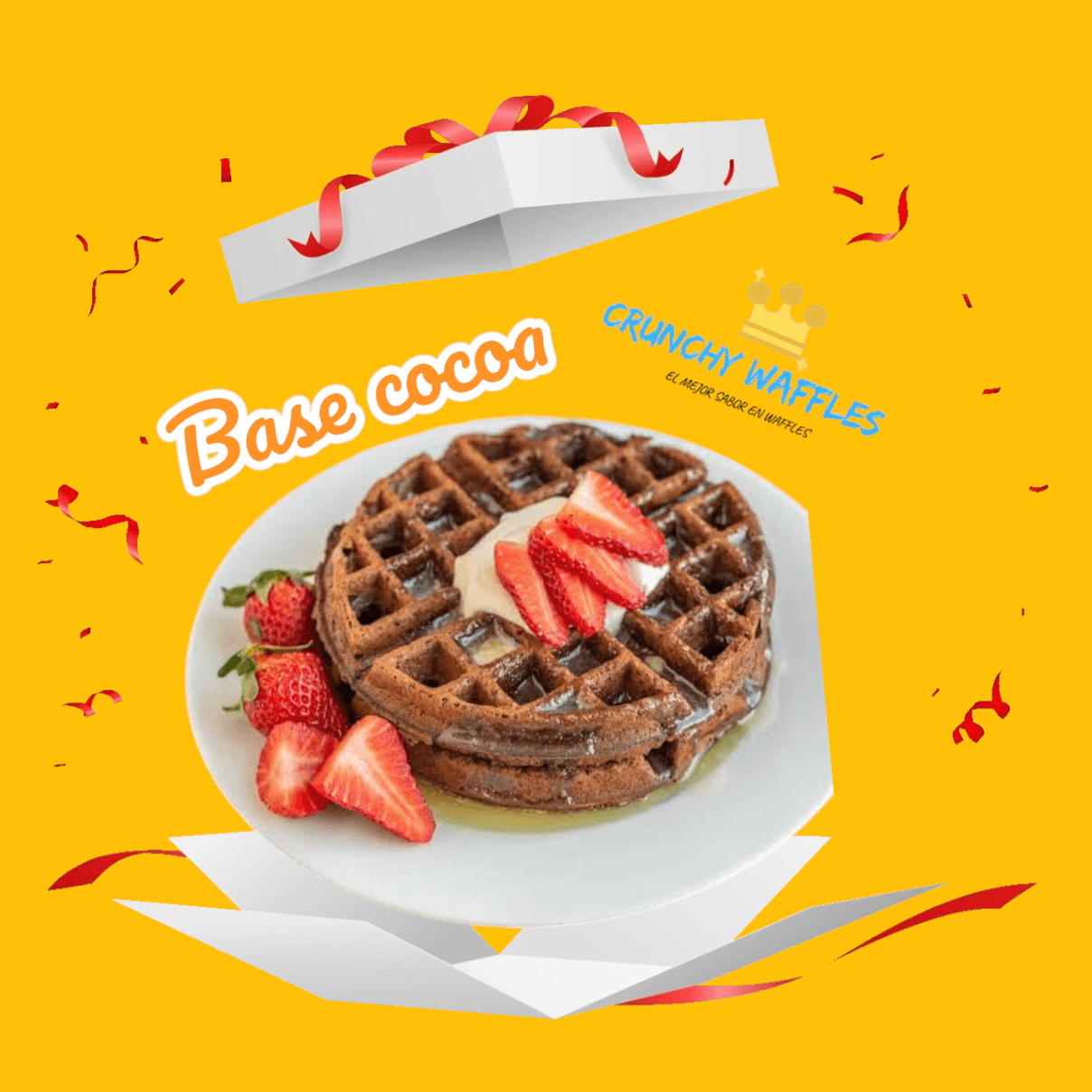Arma Tu Waffle de Avena Base Cocoa