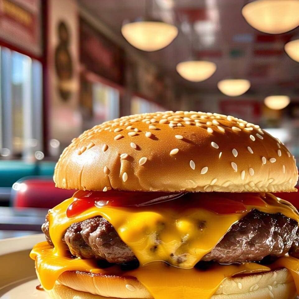 Hamburguesa Con Queso.