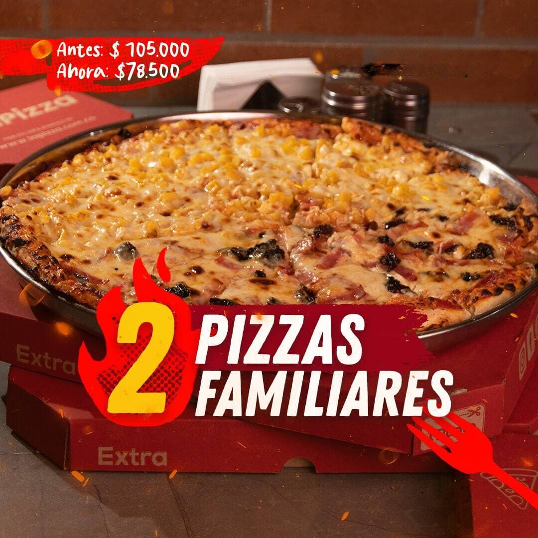 2 PIZZAS FAMILIARES