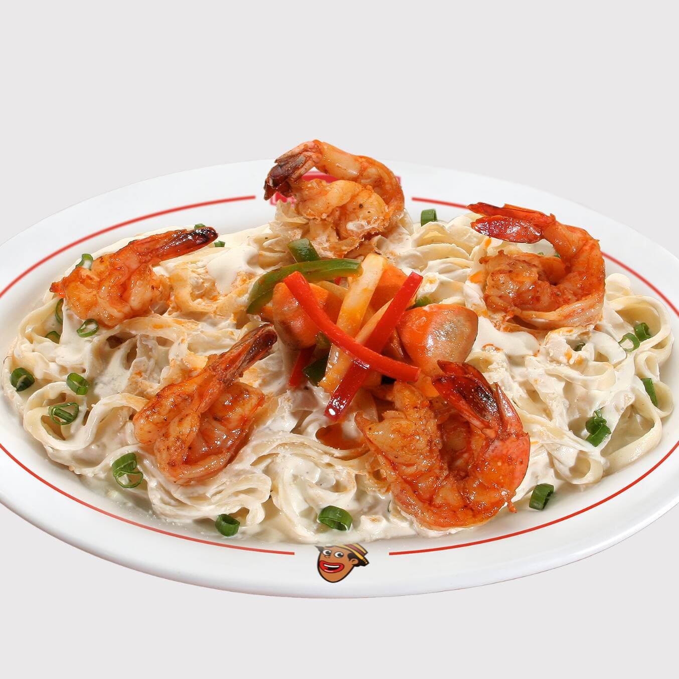 Fettuccine Alfredo con Camarones