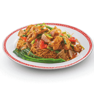 Tallarín con Pollo en Trozos