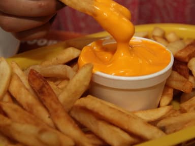 Porción de queso derretido