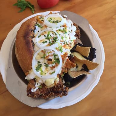 Torta de Chilaquiles Verde.
