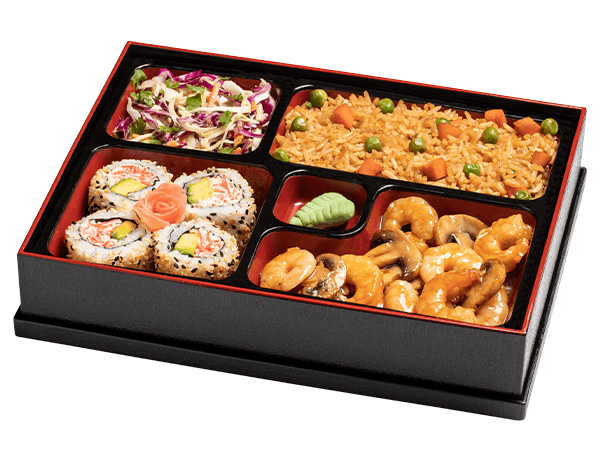 Bento De Camarones Teriyaki