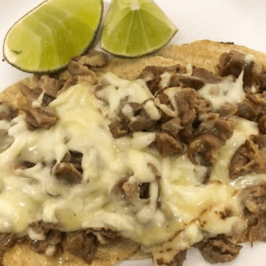 Taco de Bistec con Queso Tortilla Normal