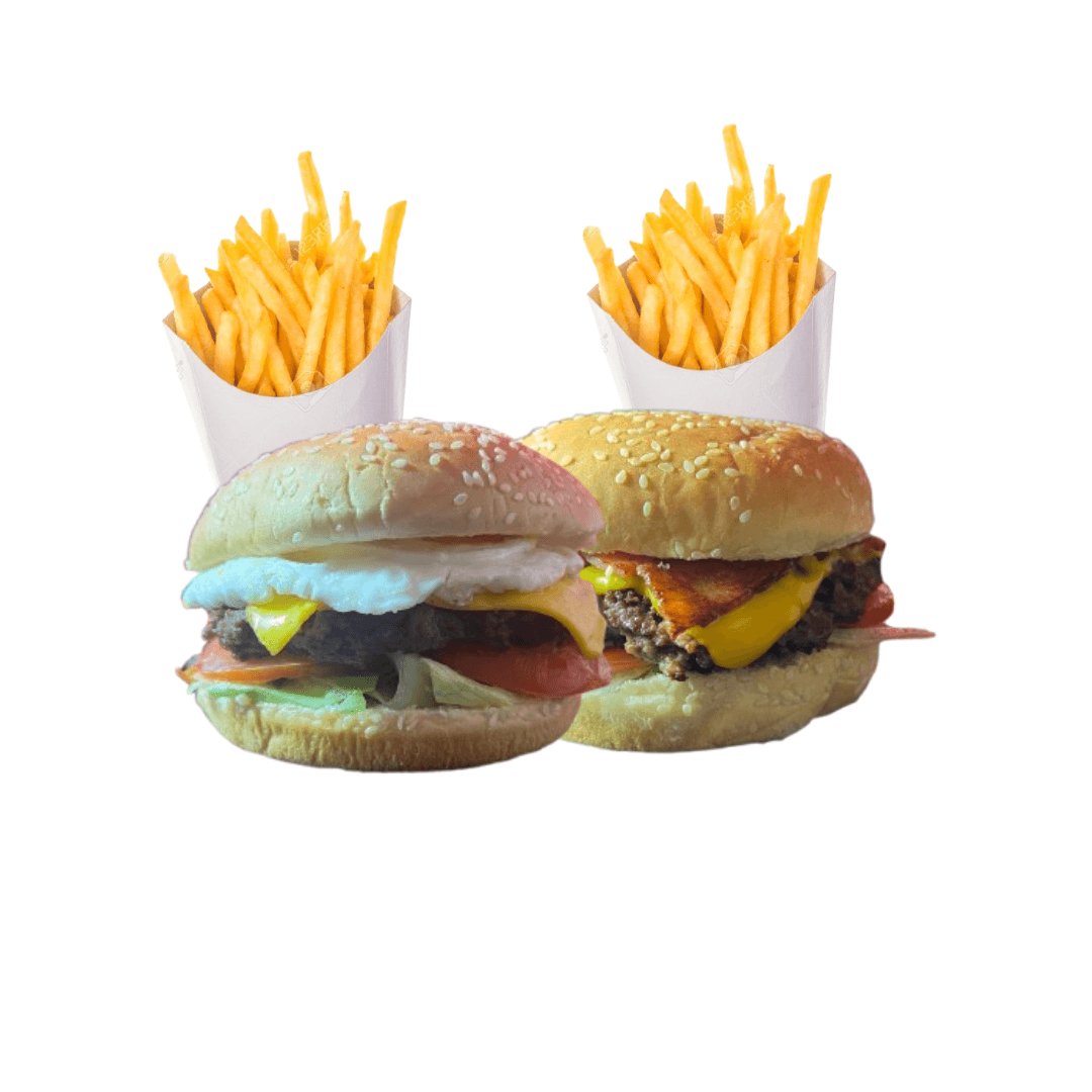 Burguer Bacon + Burguer Royal