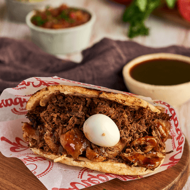 Arepa Mixta + Papas a la Francesa