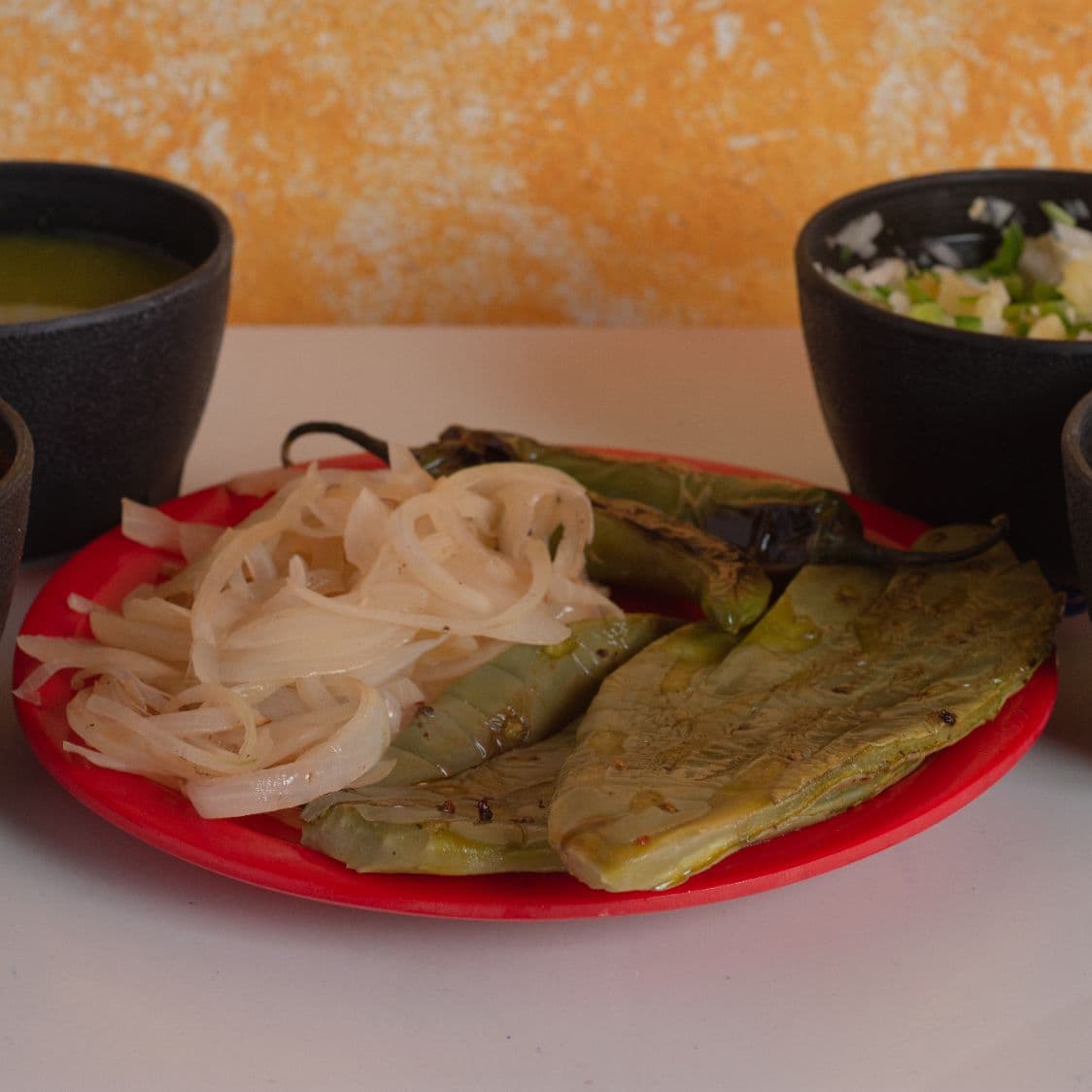 Nopales, Cobollita Asada, Chile Toreados