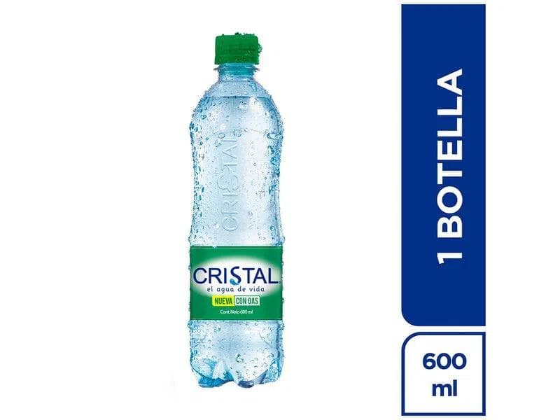 Agua Cristal con Gas 600 ml.