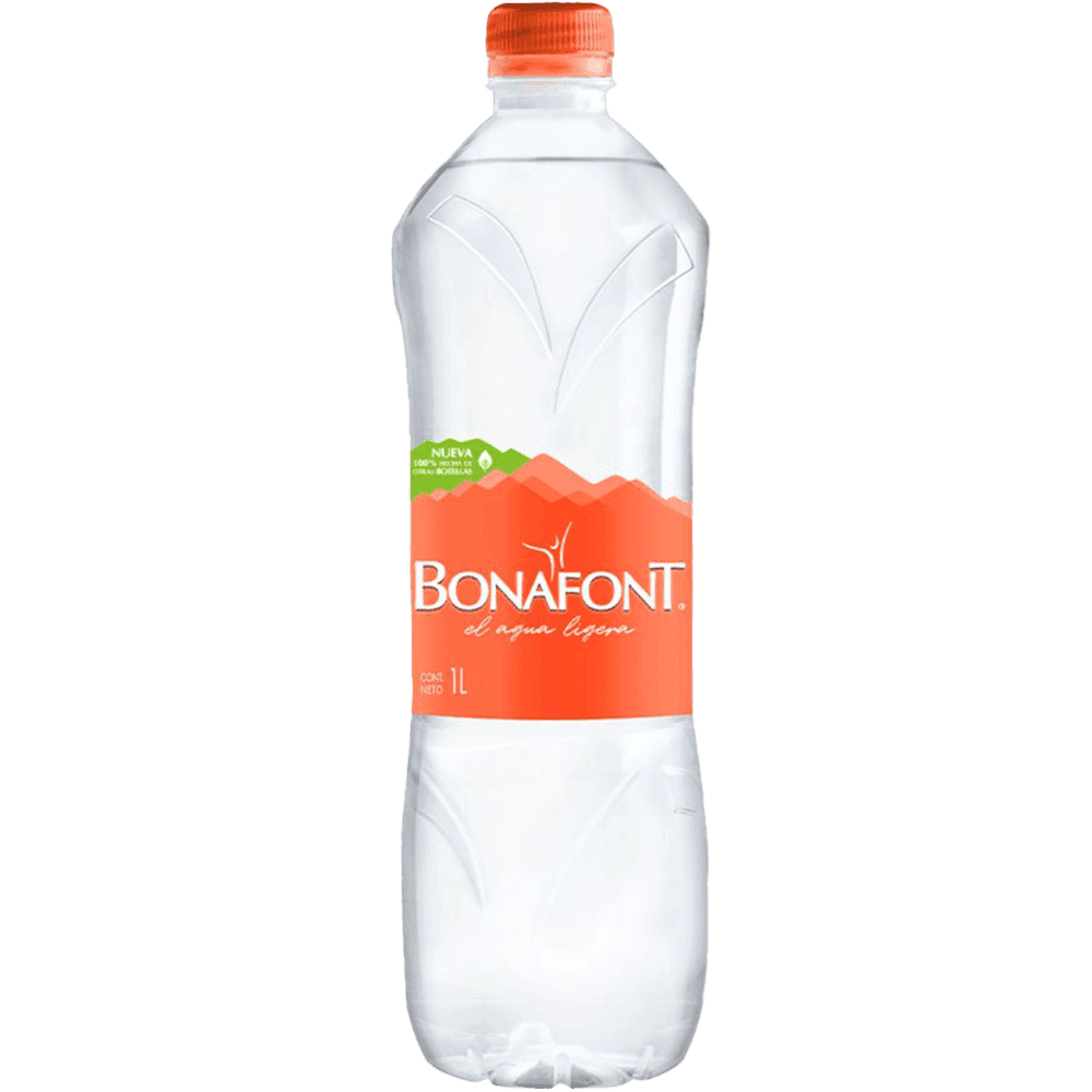 Agua natural Bonafont 1 lt botella