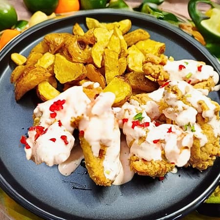 Alitas Acevichadas 6und+papas nativas
