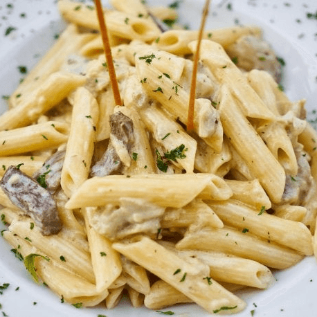 Pasta en crema de Champiñones