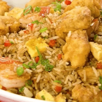 Langostinos con frejolito chino