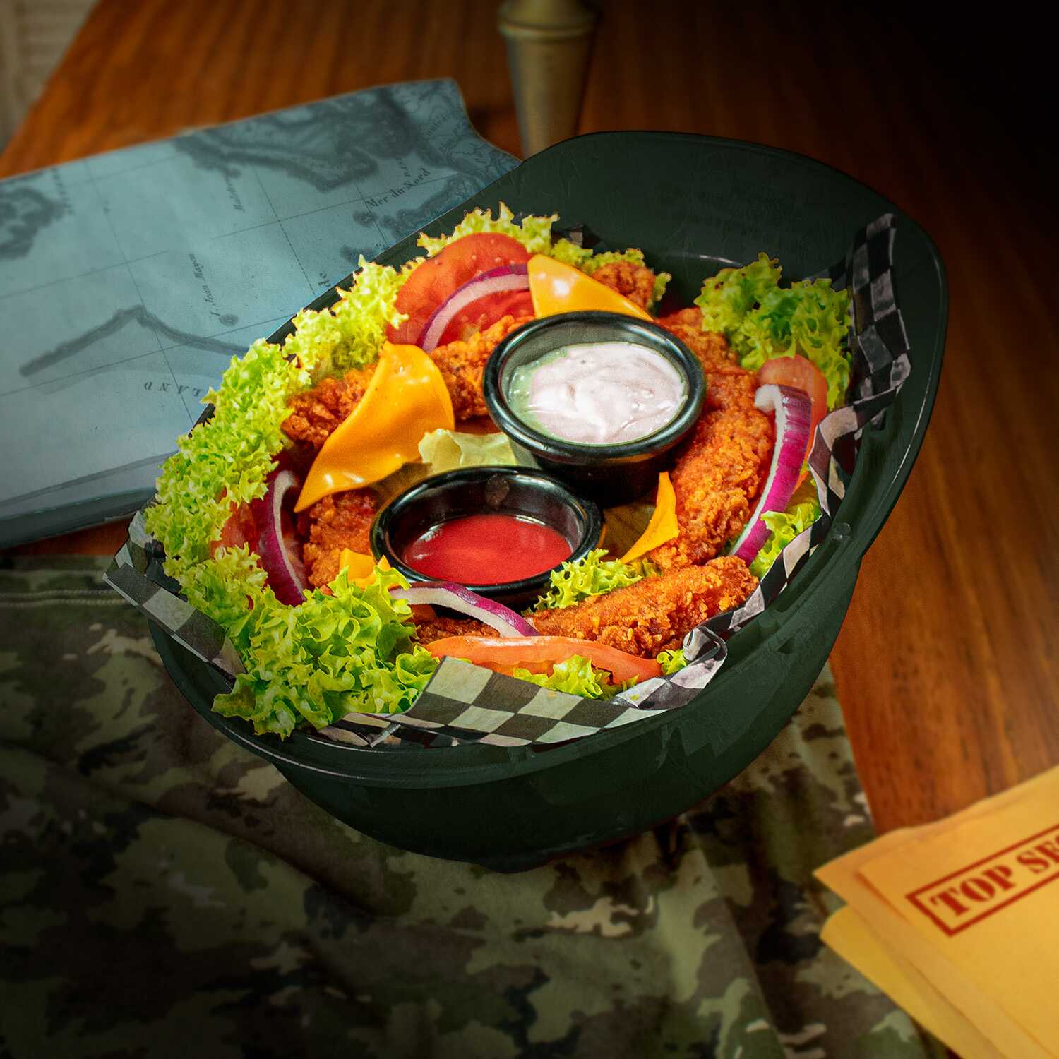 Blue Spicy Salad