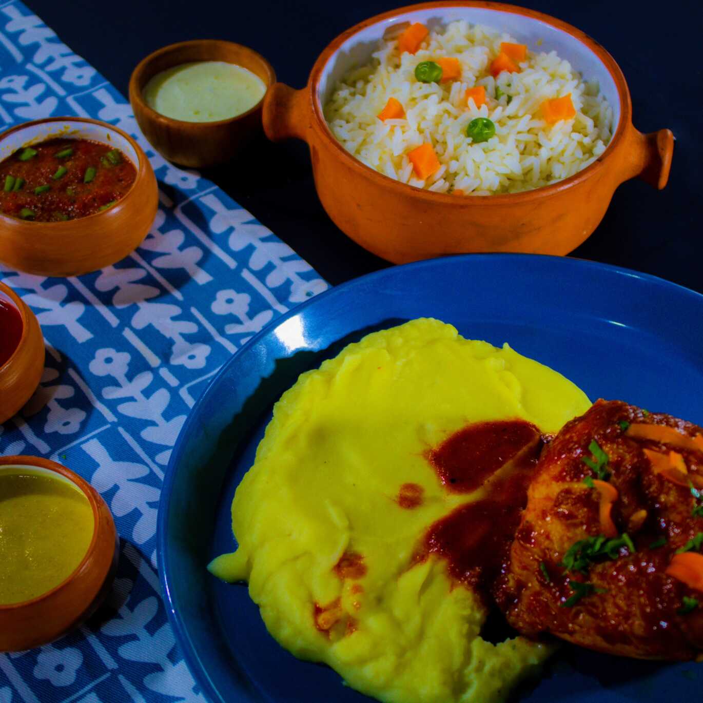 Puré de Adobo con Pollo