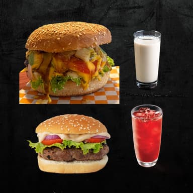 2 Burgers con Bebidas