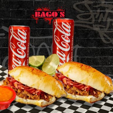 Combo 2 Tortas de Cochinita más 2 Bebidas