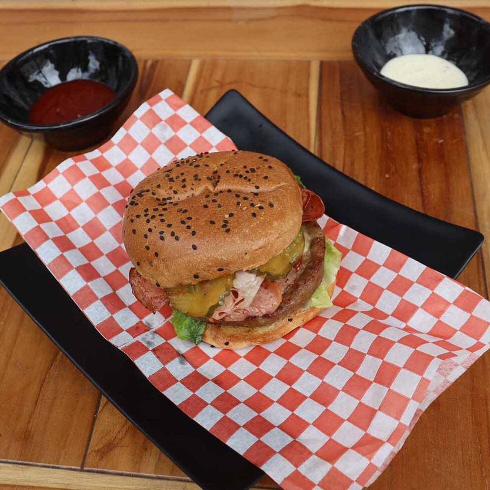 Hamburguesa de Sirloin, Tocino y Queso