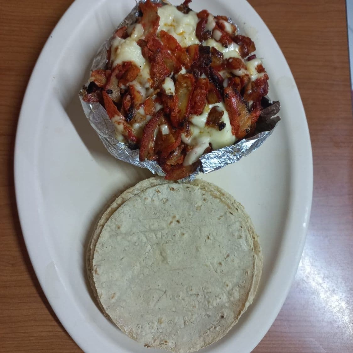 Papa Asada de Chorizo