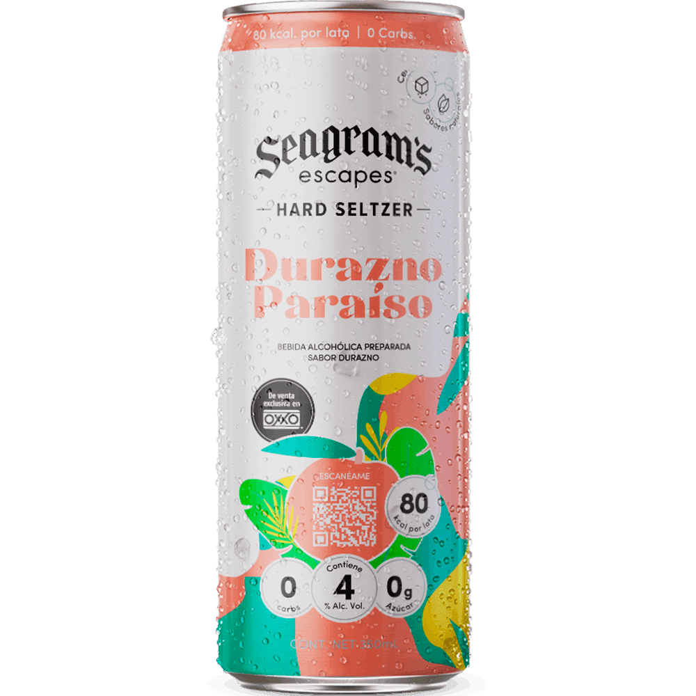 SEAGRAM'S HARD SELTZER DURAZNO PARAISO 355 ML