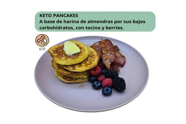 HOT CAKES KETO CON TOCINO