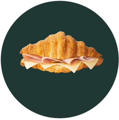Croissant Mantequilla Jamon y queso