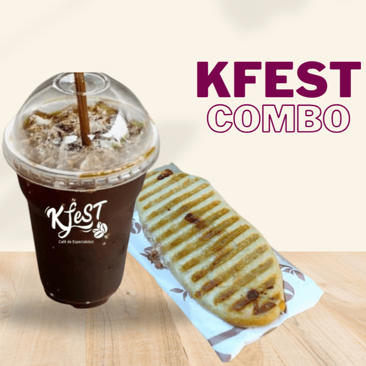 Iced Coffee y Pancito del Sur de Aceituna