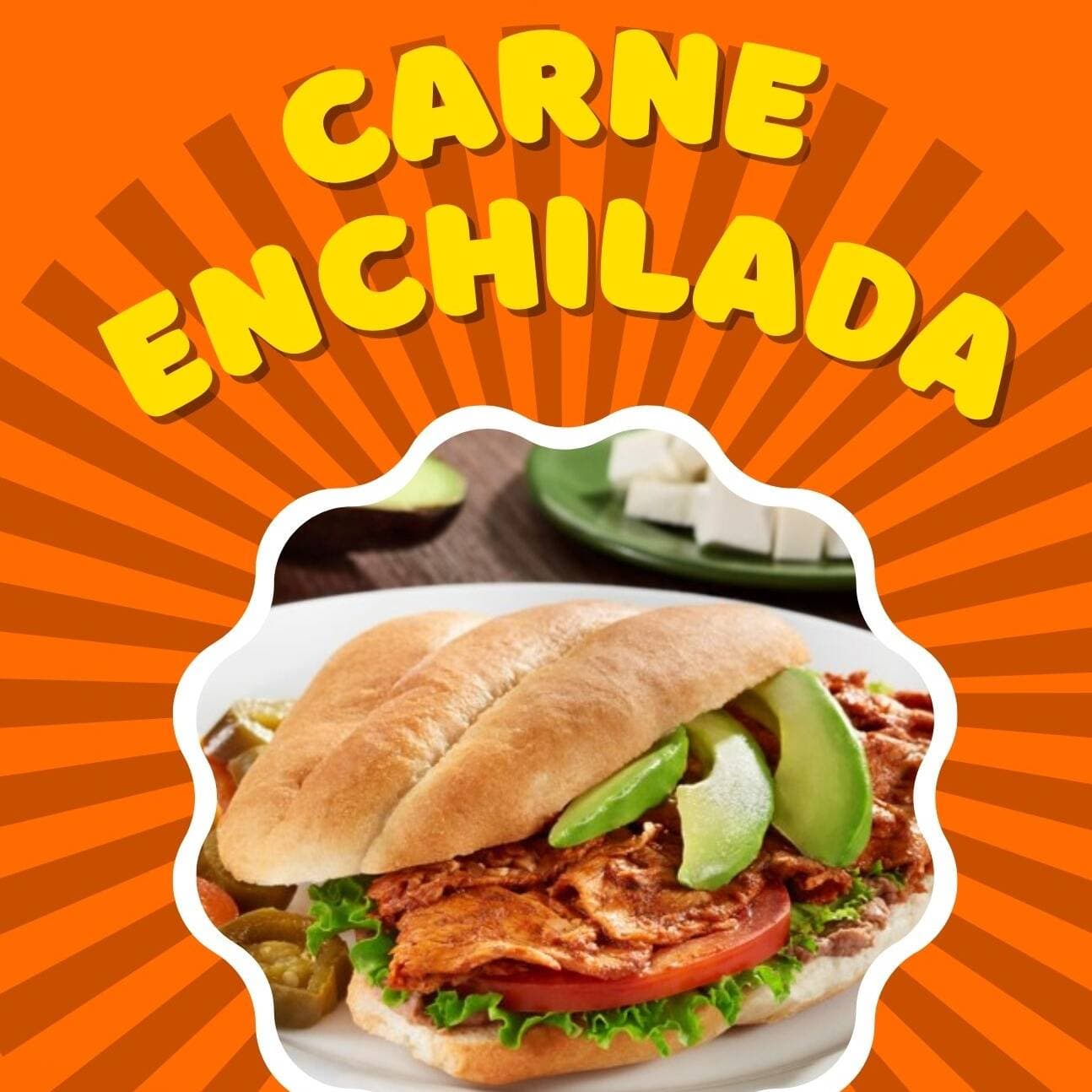 Mega Tortas de Carne Enchilada