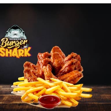 8 Alitas + Papas