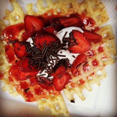 Waffle de Mermelada de Fresa