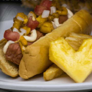 Hot Dog Hawaiano con Papas