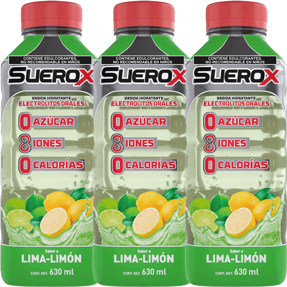 3 Suerox Lima Limon 630ml