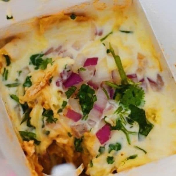 Chilaquiles chicos rojos