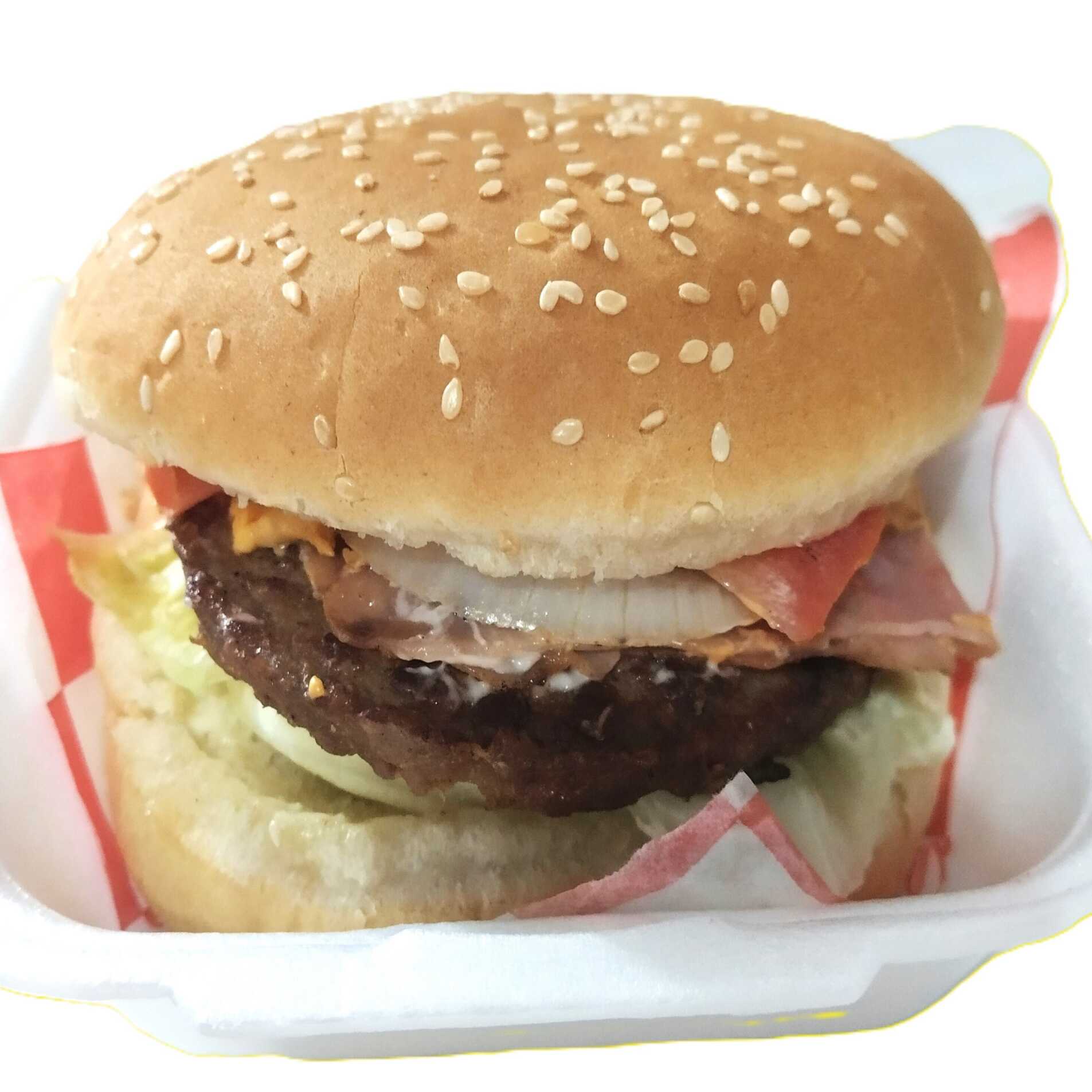 Hamburguesa de Tocino y Aros