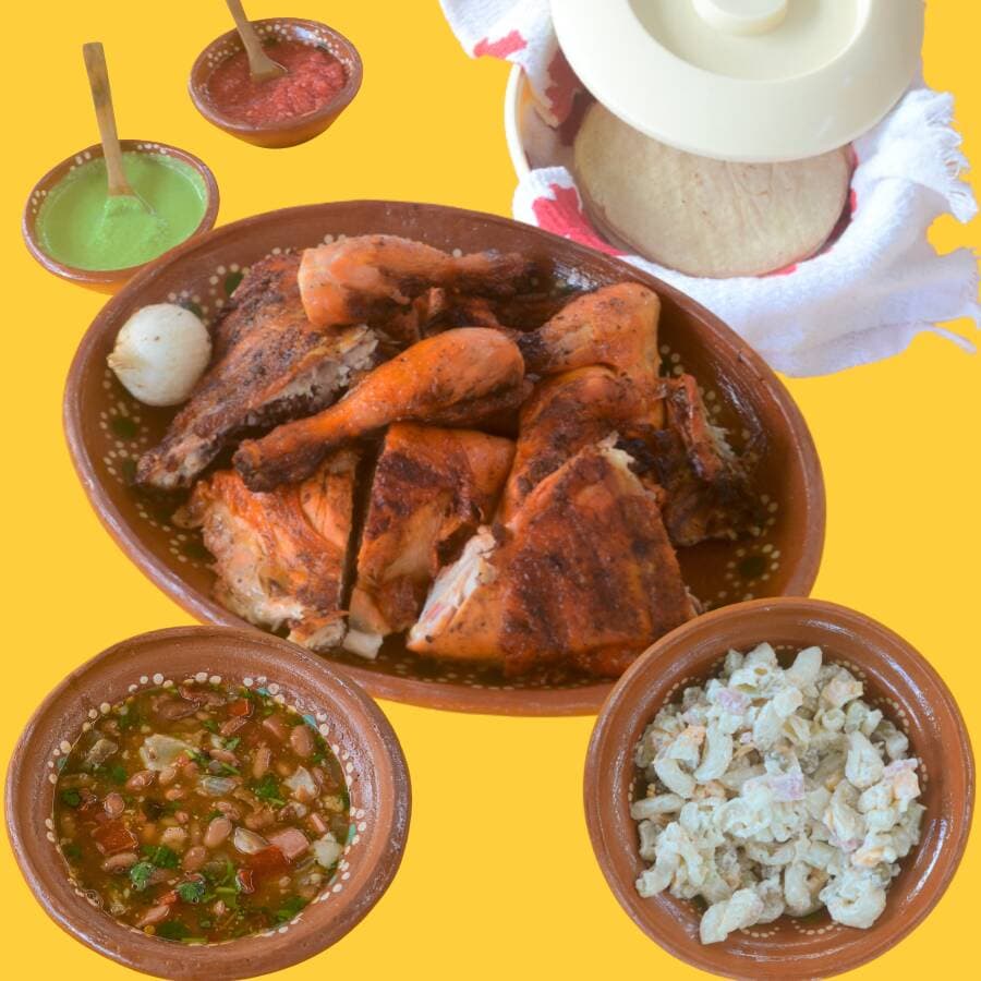 Pollo Asado 8p + 2 Complementos