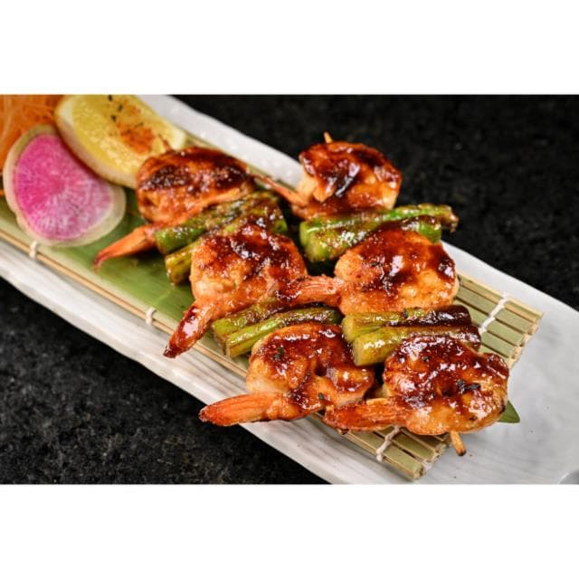 YAKITORI CAMARÓN CON ESPÁRRAGO