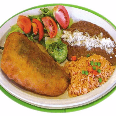 Chuleta Ahumada y Chile Relleno