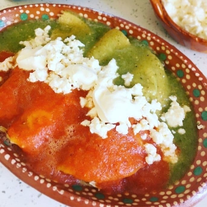 Enchiladas dos Salsas