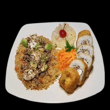 1/2 Yakimeshi Especial + 1/2 CMT + Bebida.