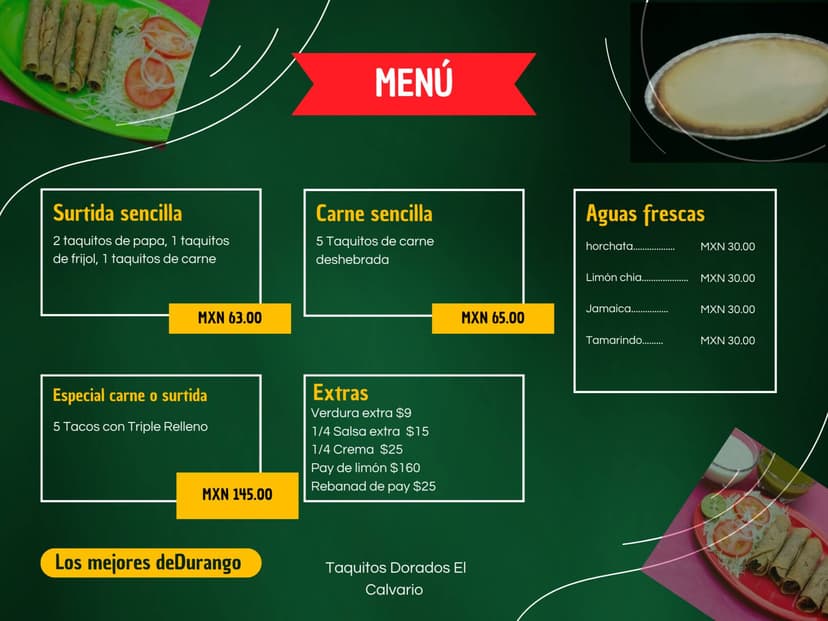 TAQUITOS DORADOS EL CALVARIO