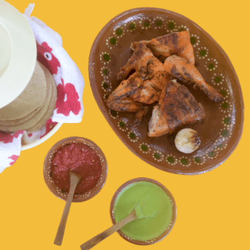 Medio Pollo Asado al Carbón