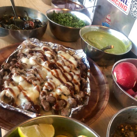 Papa de Arrachera en BBQ