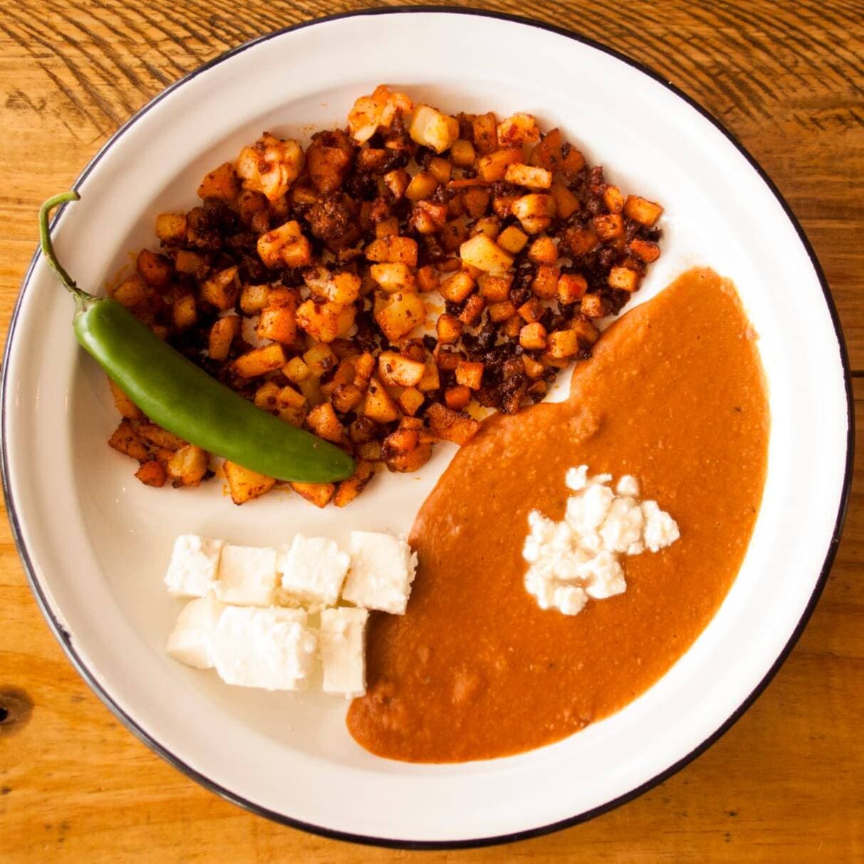 Papas con chorizo