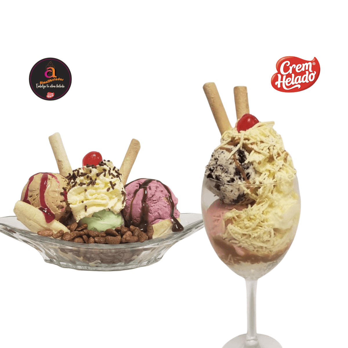 Banana Split + Nuestra Quesuda Helada